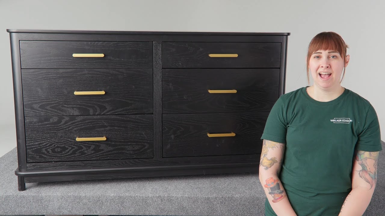 walker edison dresser Furniture Company Sloane Mid-Century Modern Caramel 6-Drawer 52 in. Solid Wood HD9998 or blankets throughout the rest of the room See deals & similar results