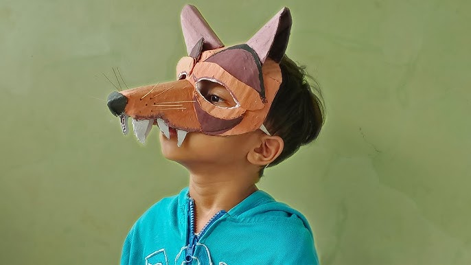 Máscara Lobo Mau em EVA - bad wolf mask (foam) - злая маска волка👧 ...