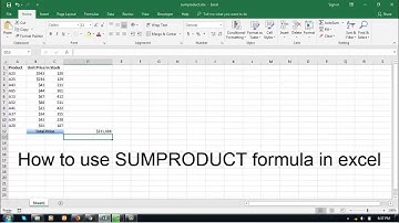 SUMPRODUCT Function in Excel for beginner