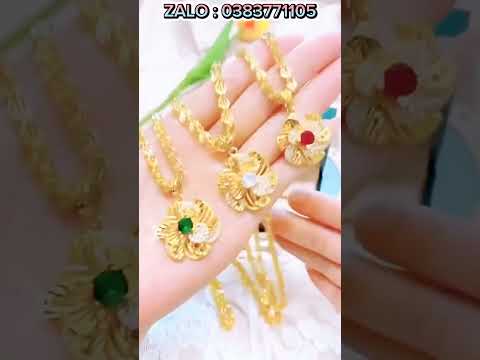 Video Dây chuyền Long Phụng kèm mặt hoa mai xoắn,sang, xịn, đẹp,mạ vàng cực chuẩn vàng 18k,Zalo:0383771105 - youtube