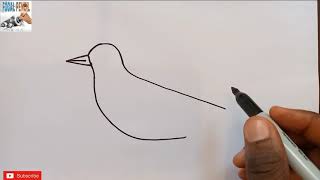 How To Draw A Simple Pigeon step by step