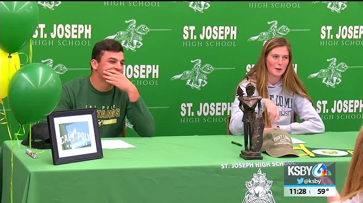 St. Josephs Adam and Burress sign national letters...