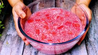 Watermelon and Chia seeds milk! 5 mins delicious summer drink recipe.