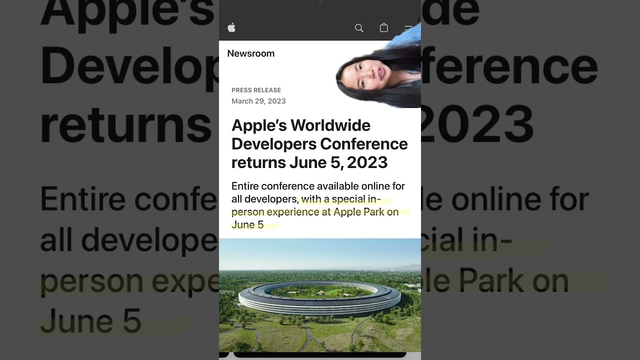 Apple Announces WWDC23 Will Take Place on June 5 #shorts