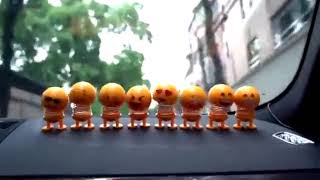 Car Interior Dashboard Decoration Creative Toys With Light Cute Funny Emoji Shaking Head Ornament Sm