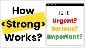 Strong Tag Example HTML | Master When & How to Use HTML Strong Tag?