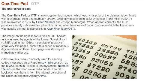 One-Time Pad: Demo of unbreakable encryption