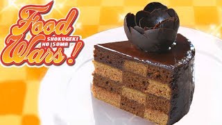 Chocolate Covered Checkerboard Cake from Food Wars! Shokugeki No Soma
