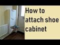 How to attach Ikea shoe cabinet