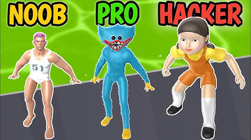 NOOB vs PRO vs HACKER - Monsters Lab - Freaky Running (Android,iOS) All Max Levels Gameplay
