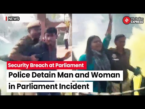 Parliament Security Breach: Man and Woman Detained for Intruding Parliament Premises @indianexpress