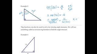 Geometry Unit 5 Flex block Focus on Cosine