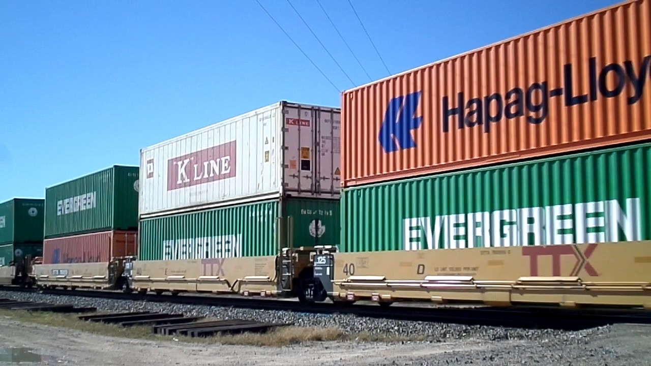 eastbound UP intermodal stack train on the UP Golden State Route 10/31 ...