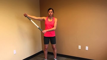 Standing Shoulder Abduction AAROM With Dowel