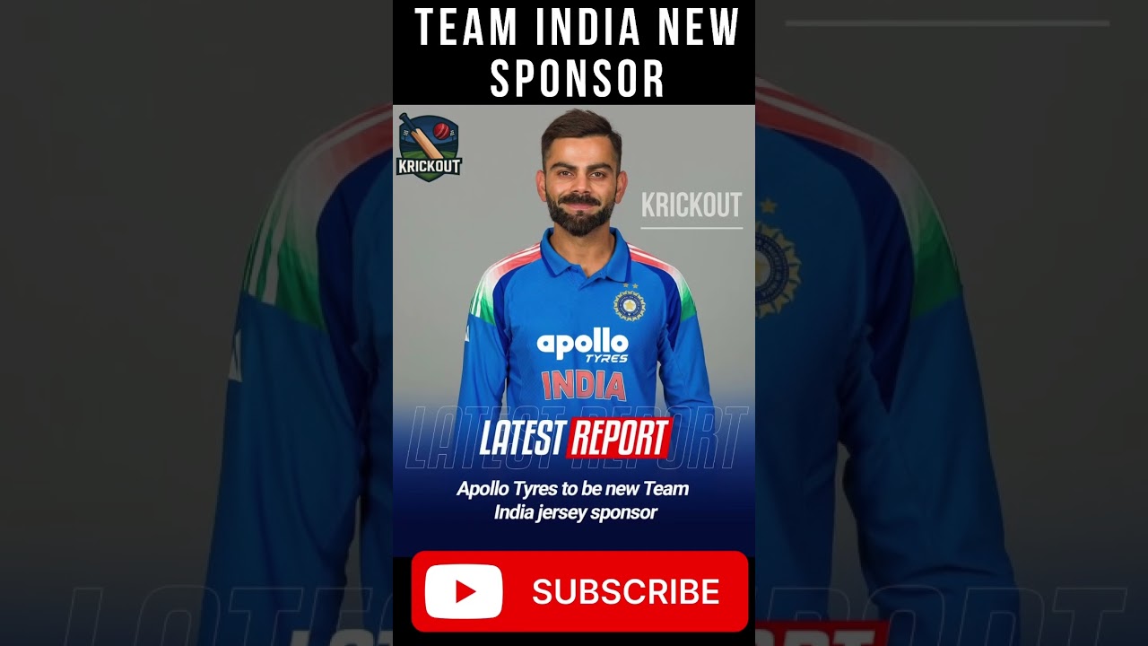 Apollo Tyres Becomes Team India’s New Jersey Sponsor | BCCI Deal 2025 