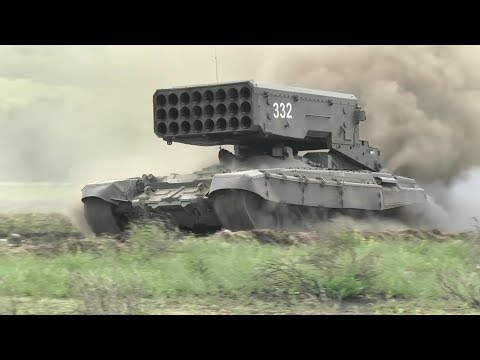 Russian 220mm TOS-1 Buratino Thermobaric Multiple Rocket Launcher Heavy Flamethrower System