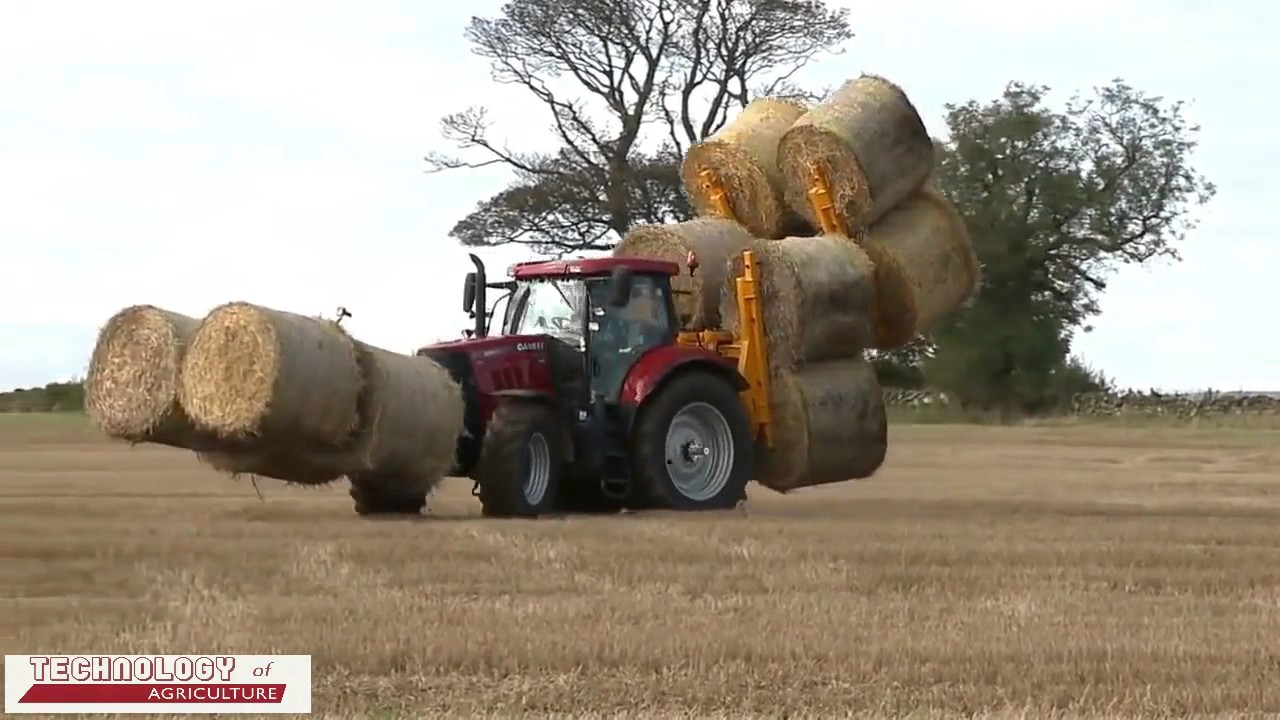 Mega Bale Spear and Bale .Awsome Tractor