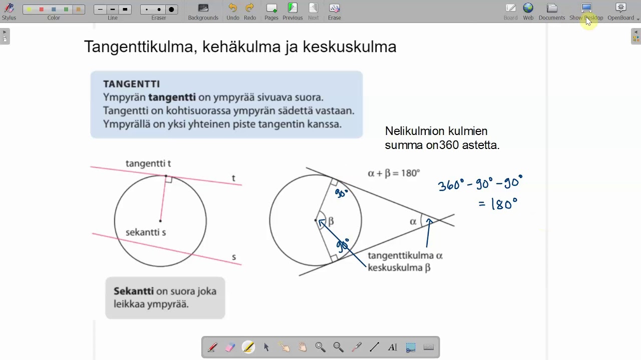 MA5 Tangenttikulma ja keskuskulma