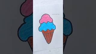 Cute Ice-Cream Cone Drawing Tutorial