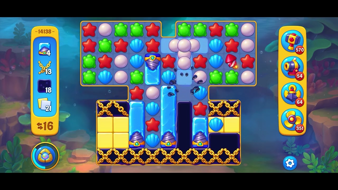 Fishdom level 14138 no boosters フィッシュダム ノーマル - YouTube