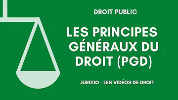 Quelle sont les principes généraux du droit ?