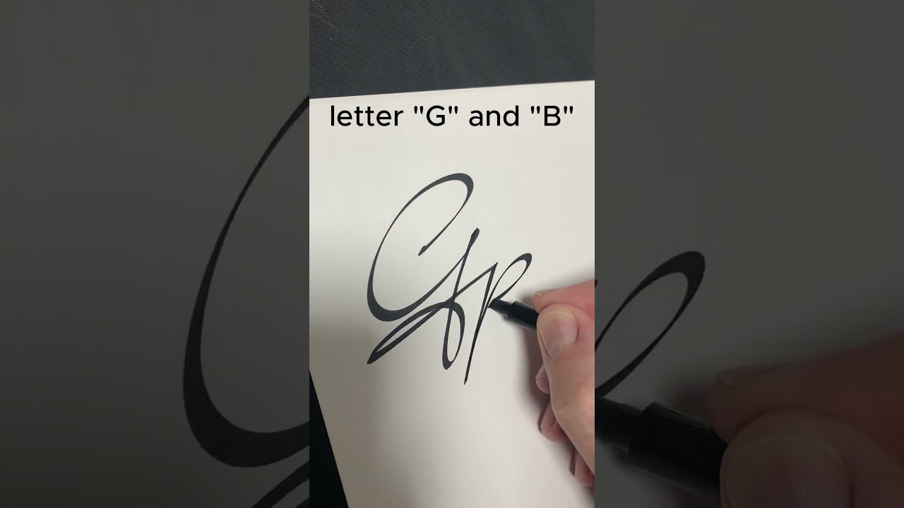 How to write the letter“G" and "B"