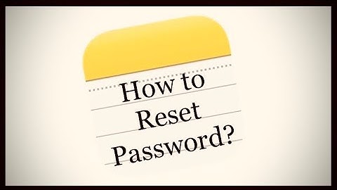 How to Reset password in iphone Notes app? -UBR