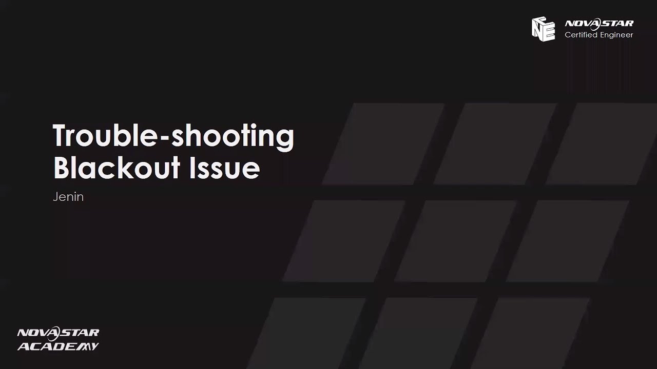 Troubleshooting Blackout Issue
