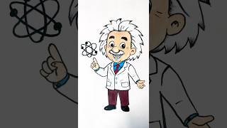 how to draw Albert Einstein 😎🪙 #shorts #viral #art #trending #drawing #ytshorts #shortsvideo