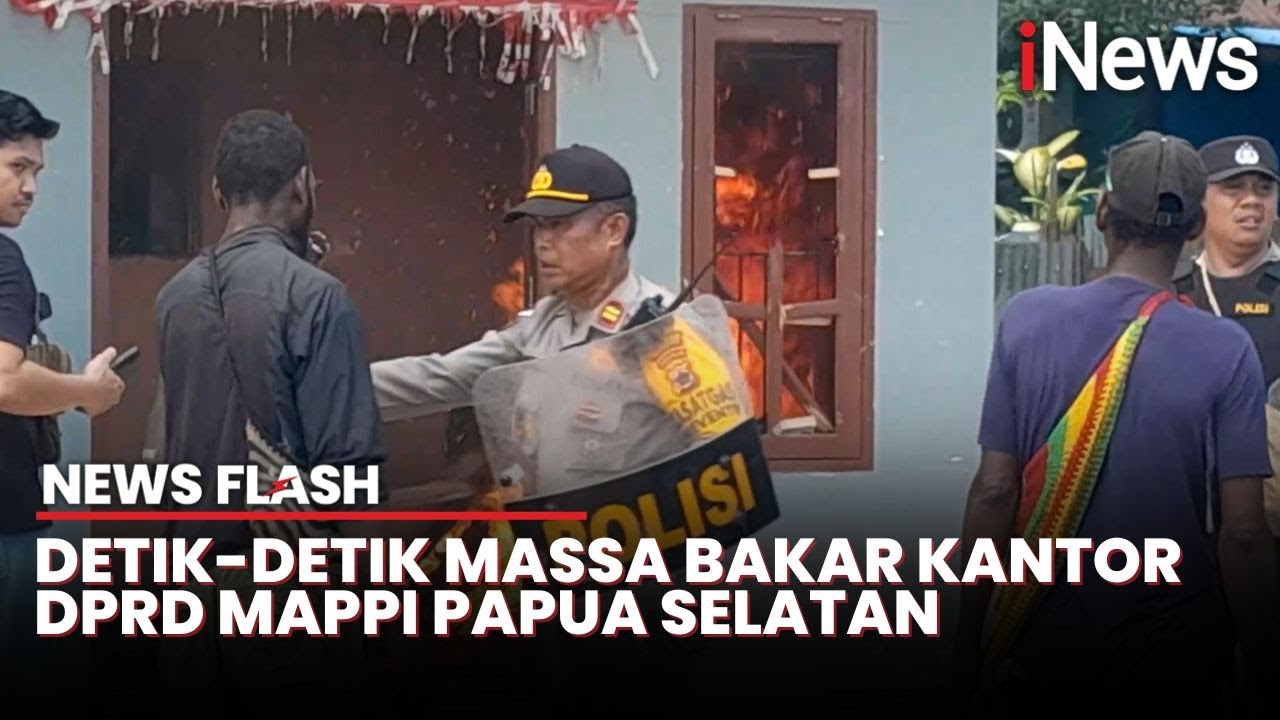 Mencekam! Gedung DPRD Mappi Papua Dijarah Massa hingga Kantor BKSDM Dibakar