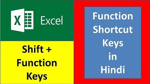 Excel Function Shortcut Keys | Shift+F1 to Shift +F12 shortcut keys in excel | #excelfansonly