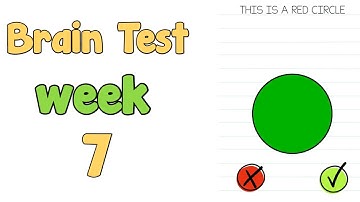 Brain Test Week 7 This is a red circle Walkthrough Solution
