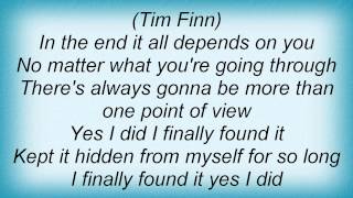 Tim Finn - I Found It Lyrics
