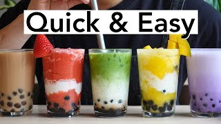 Classic Boba Tea Recipe (Homemade Bubble Tea 5 Ways)