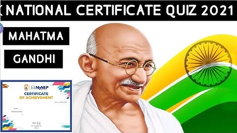 Mahatma Gandhi Quiz With Certificate l MK Gandhi Quiz With Certificate l Mahatma Gandhi Certificate