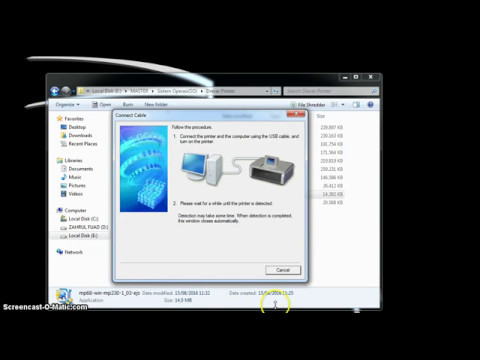 cara instal driver printer canon mp 230 PIXMAX