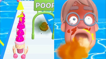 Cake And Burger Runner🧁🍔 - Gameplay  Walkthrough  -  ALL Levels ( iOS Android) (Happy time) 