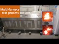 High-efficiency four-heads melting furnace operation video for gold,silver and copper melting