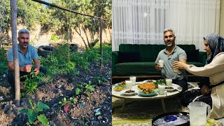 Salamura Yaprak Topladık~Patates Salatası Mantar Sote~Köy Bahçe İşlerimiz Köyde Hayat