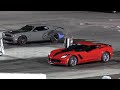 Hellcat vs Z06 Corvette - drag racing