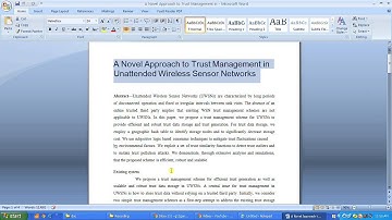 IEEE 2014 NS2 A NOVEL APPROACH TO TRUST MANAGEMENT IN UNATTENDED WIRELESS SENSOR NETWORKS