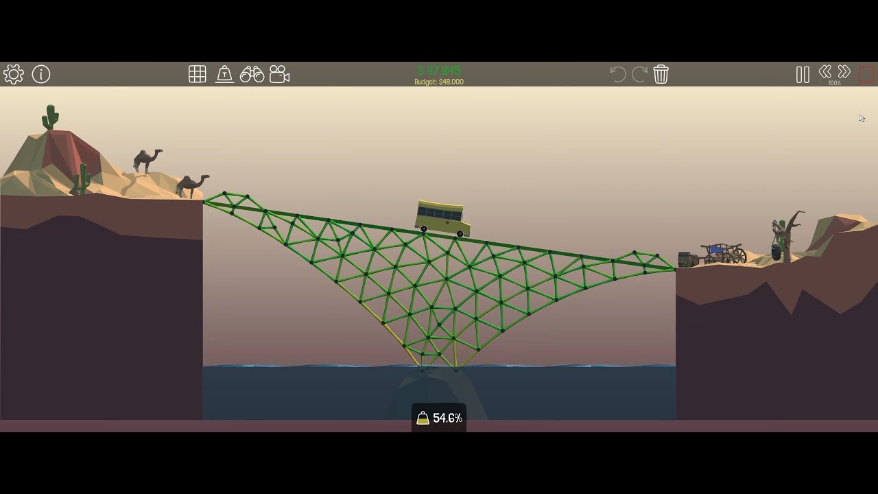 Polybridge 2 1 Poly Bridge - Level 2-1 - YouTube