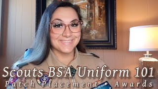 Scouts BSA Uniform 101 | Patch Placement | Awards || Gwendolyn's Scouting Adventure