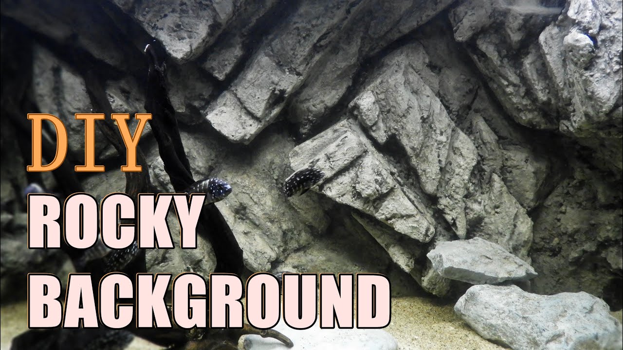 Делаем 3D фон для аквариума! Украшение каменного аквариума пенопластом.