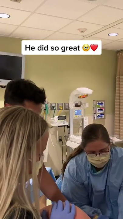 My husband was so cute during our baby girls birth #shorts