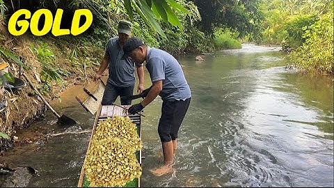 The best natural GOLD hunting in a stream #goldmines #gold #goldmining #goldrush #treasure #mining