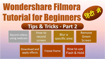 Filmora Tutorials in Hindi - Tips & Tricks - Part 2 | Video Editing Tutorials in Hindi | Edit videos