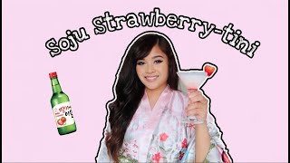 How to make a Soju Strawberries and cream martini 🍸