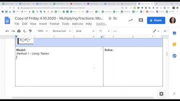 Fri 4.10 - How to draw fraction models in Google Docs