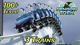 SeaWorld Orlando Penguin Trek 3 Trains, 100+ Test Run Construction Update 6.17.24 TONS OF TESTING!